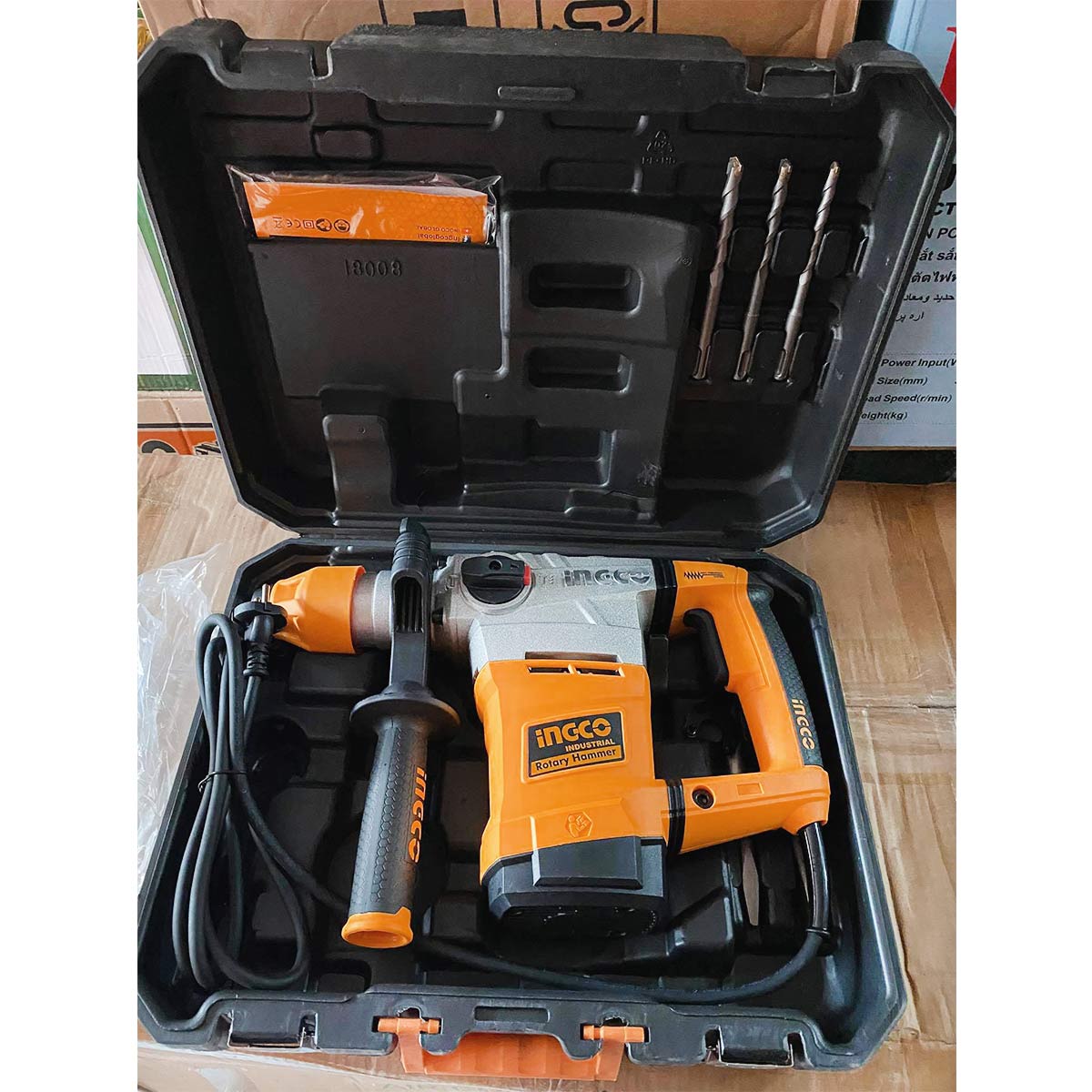 RH18008 - MARTEAU PERFORATEUR SDS PLUS 1800W 36MM + 5 ACCESS INGCO Maroc