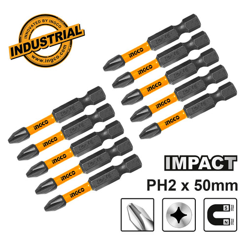 SDBIM11PH223 - 10 pcs / Set Embout de tournevis à percussion industriel SDBIM11PH223 INGCO Maroc