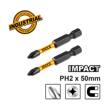 SDBIM71PH250 - JEU DE 2 EMBOUTS S2 PH2 50MM INGCO Maroc