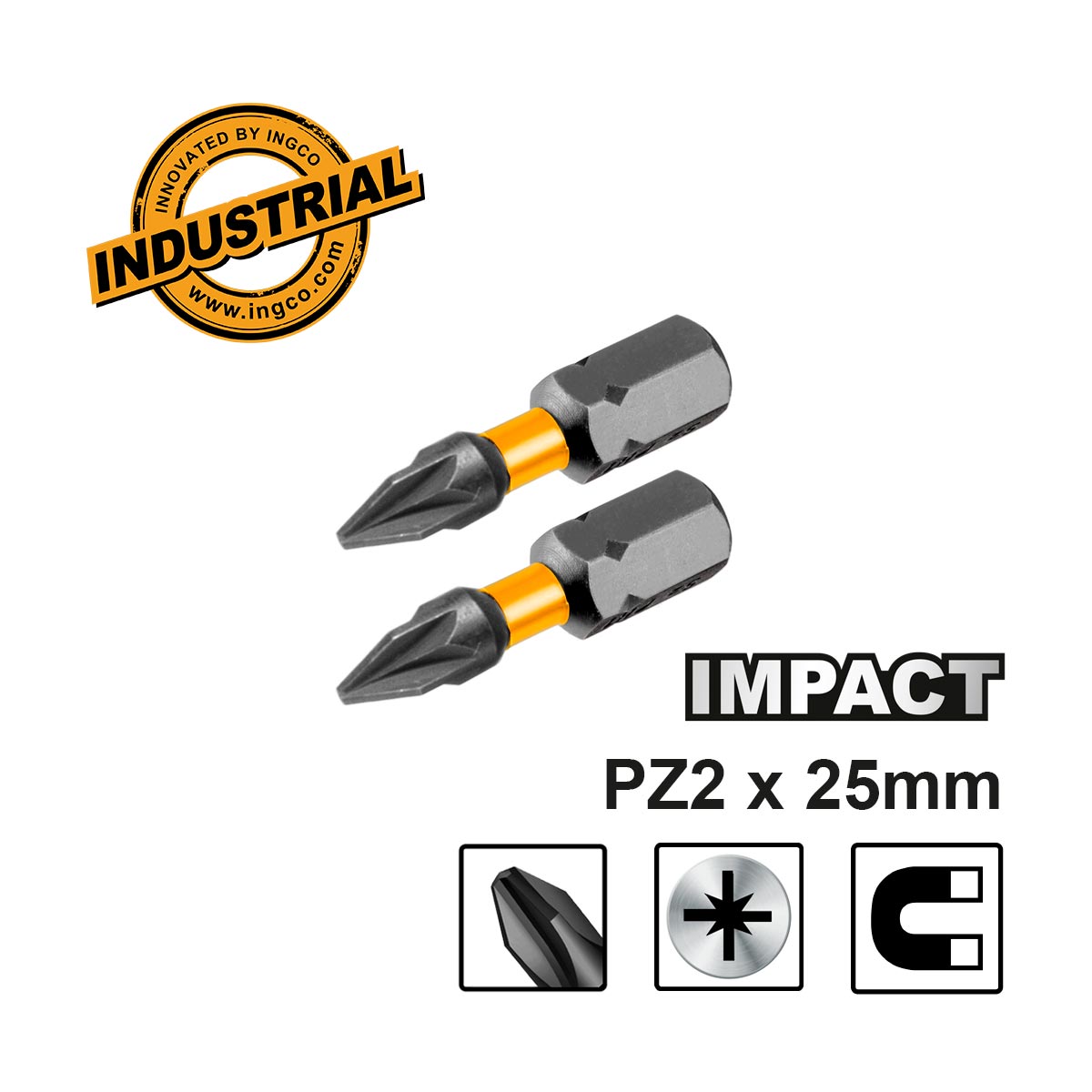 INGCO JEU DE 2 EMBOUTS  DE TOURNEVIS PZ2X25MM INGCO AU MAROC