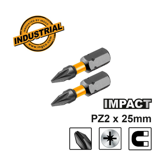 INGCO JEU DE 2 EMBOUTS  DE TOURNEVIS PZ2X25MM INGCO AU MAROC