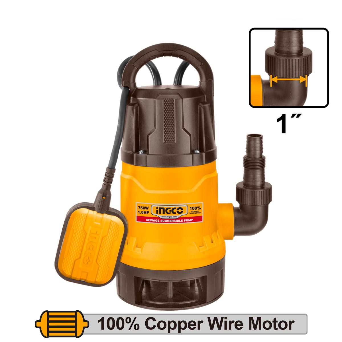 SPD7508 - POMPE SUBMERSIBLE 750W 1HP INGCO Maroc