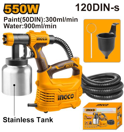 SPG5008-2 - PISTOLET A PEINTURE 550W BAC EN ALUMINIUM INGCO Maroc