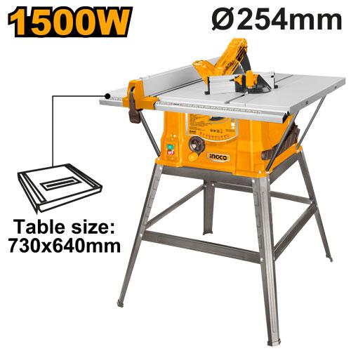 INGCO Scie circulaire sur table 1500W TS150078 — coupe panneaux bois Maroc