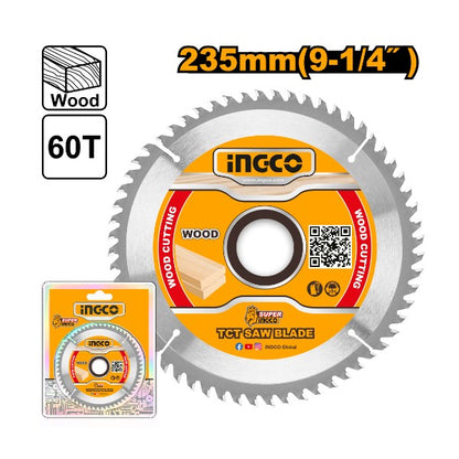 INGCO Disque scie circulaire TSB123523 235mm 60 dents — coupe bois charpente au Maroc