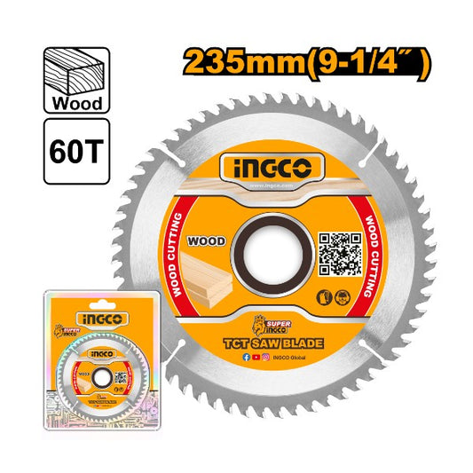 INGCO DISQUE POUR SCIE CIRCULAIRE 235MM 60 DENTS AU MAROC [TSB123523]