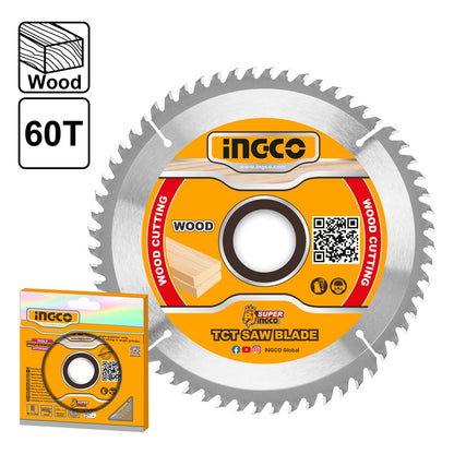 TSB125423 - LAME SCIE CIRCILAIRE BOIS 254MM 60 DENTS INGCO Maroc
