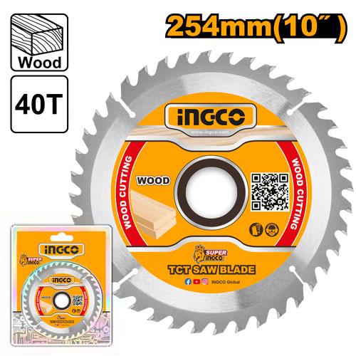 TSB125425 - Coupe de bois de lame de scie TCT industrielle pour scie circulaire 10 pouces (254 mm) TSB125425 ING-HT INGCO Maroc
