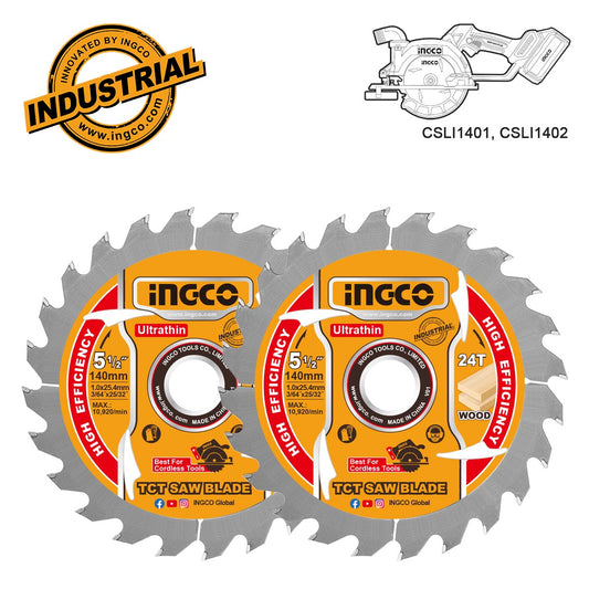 TSB1403 - 2 DISQUE POUR SCIE CIRCULAIRE A BATTERIE CSLI14021 INGCO Maroc