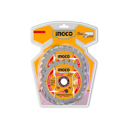 Jeu de 2 lames de scie TCT ultra-fines 185mm INGCO | TSB1853
