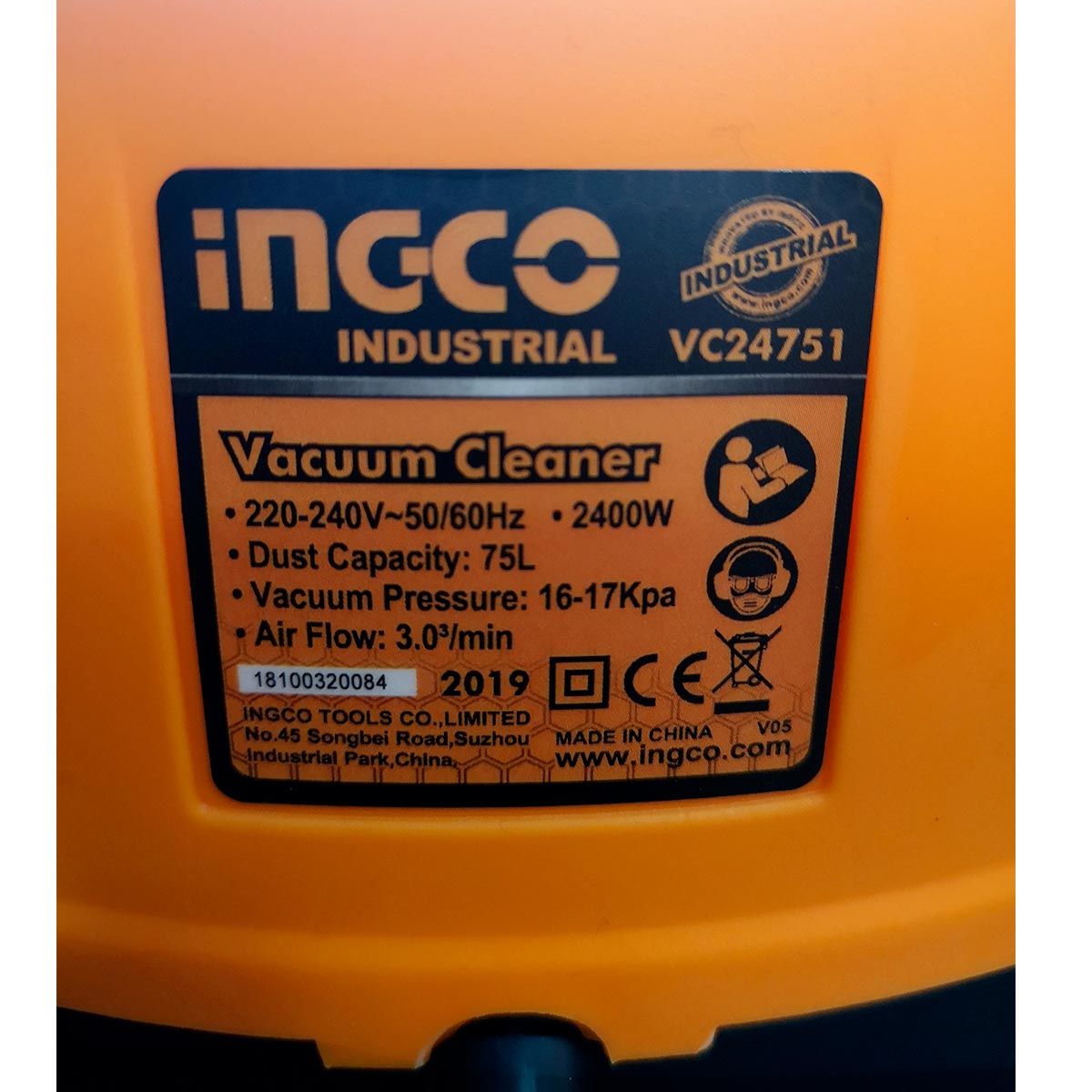 VC24751 - ASPIRATEUR 2X1200W 75L INGCO Maroc