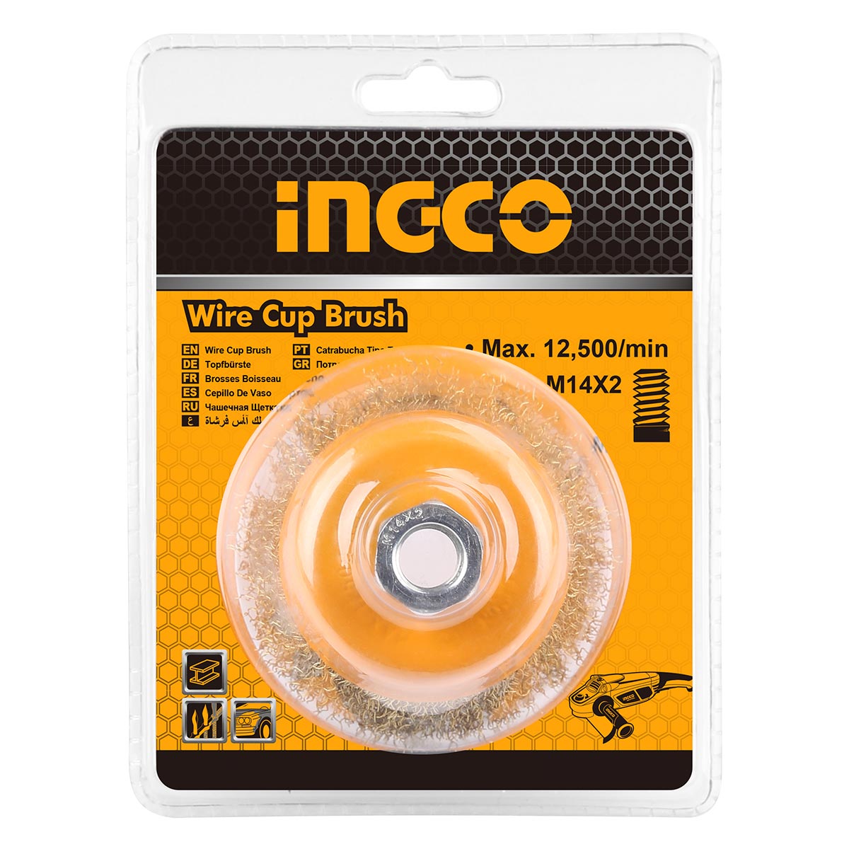 WB11001 - BROSSE METALLIQUE 100MM INGCO Maroc
