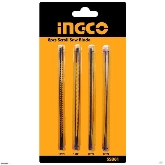 SSB81 - JEU DE 8 LAMES POUR SCIE A CHANTOURNER 85W SS852 - INGCO Maroc
