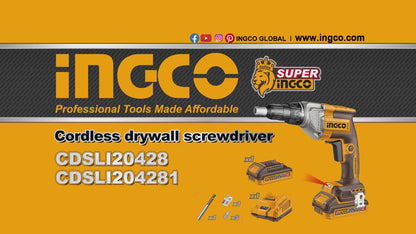 INGCO VISSEUSE CLOISONS SECHES AVEC 1 BATTERIE 2.0ah + CHARG AU MAROC [CDSLI204281]