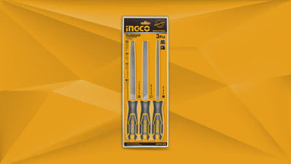 INGCO SET DE 3 LIMES EN ACIER 200MM AU MAROC [HKTFS1308]