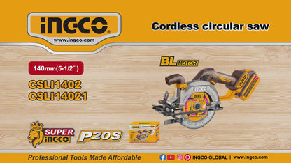INGCO SCIE CIRCULAIRE 20V 140MM 1BATT 4AH AU MAROC [CSLI14021]