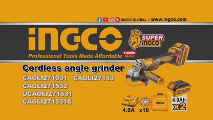 INGCO MEULEUSE 115MM 20V SANS BATTERIE 1000W AU MAROC [CAGLI27153]