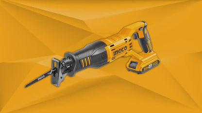 Scie Sabre Sans Fil INGCO 20V | Batterie + Chargeur + 2 Lames | CRSLI1151
