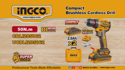 INGCO VISSEUSE BRUSHLESS 20V 2bat 50NM AU MAROC [CDLI205062]
