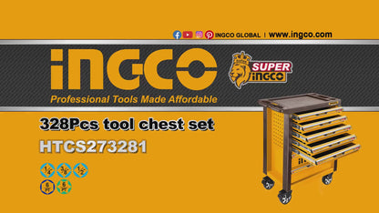 INGCO SERVANTE A 7 TIROIRS + 328 PIECES AU MAROC [HTCS271621]