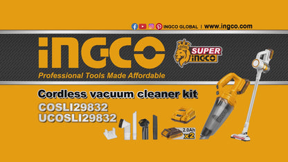 INGCO KIT 2 ASPIRATEUR SANS FIL 20V 2Ah AU MAROC [COSLI29832]