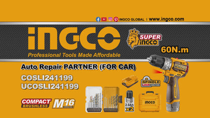 INGCO VISSEUSE A BATTERIE 16V AVEC 2 BATTERIES 2Ah AU MAROC [COSLI241199]