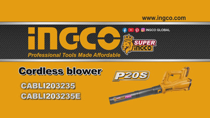 INGCO SOUFLEUR A BATTERIE 20V POUR JARDIN INGCO AU MAROC [CABLI203235]