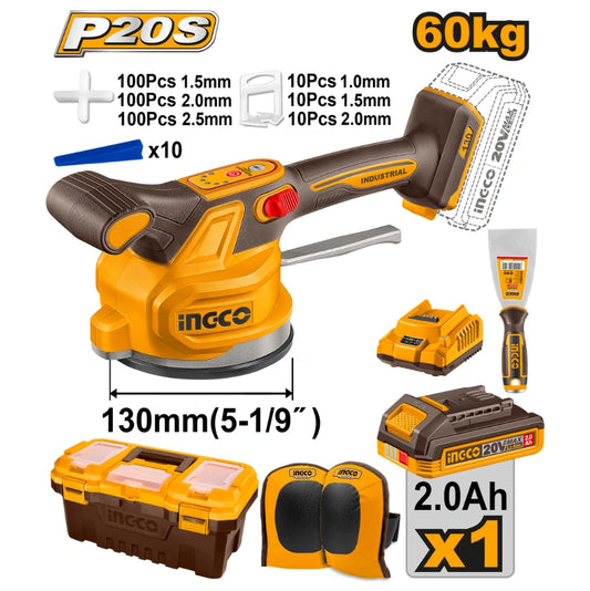 Machine à Vibrer 20V Pour Carreaux - 60Kg - 130mm INGCO | CTVLI20018